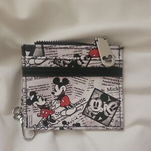 Disney Black and White Newspaper Mickey Mouse Wallet